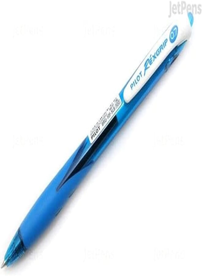 PILOT BALL POINT PEN,"REXGRIP"F,L.BLUE,LB-INK